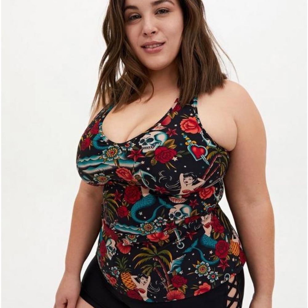 EUC Torrid Wireless Racerback Tankini 4X